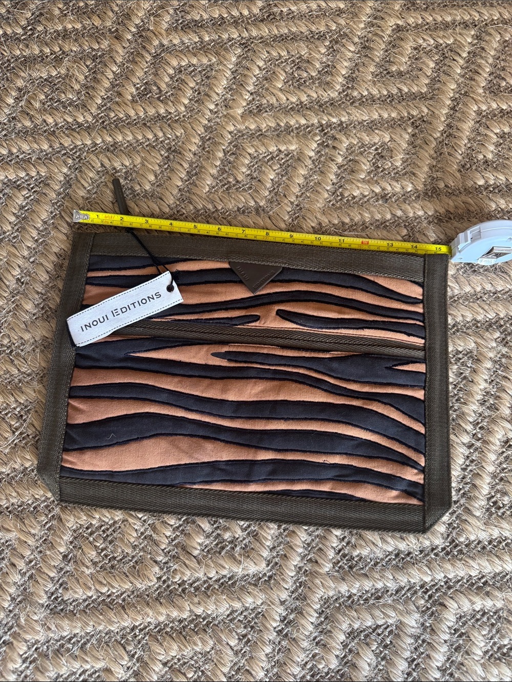 Women's Tiger-Stripe Laptop Sleeve in Brown & Black
